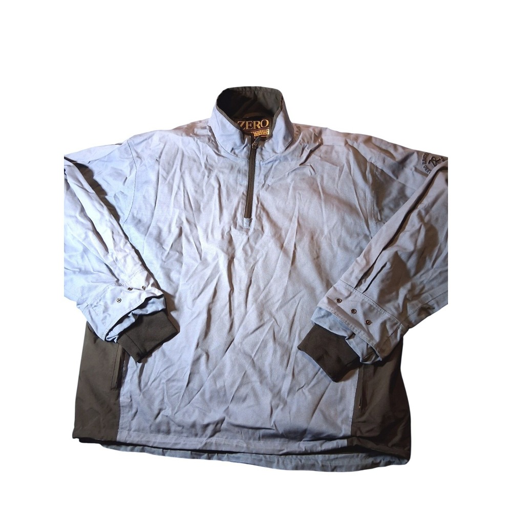 Zero Restriction Jacket Mens Medium Black Blue Lightweight 1/4 Zip Microfiber